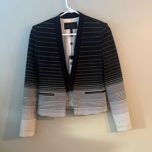 BCBGMaxAzria Black and White Striped Blazer Size Small